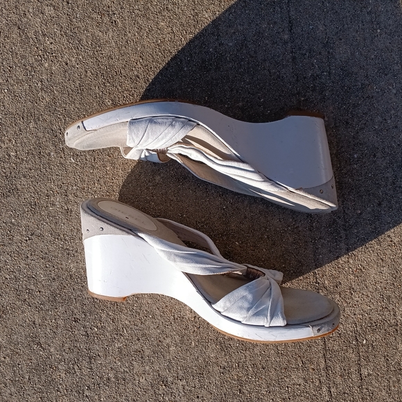 Diesel White Wedge Heel Sandals Women’s Size 39/US(8½) - Picture 3 of 10